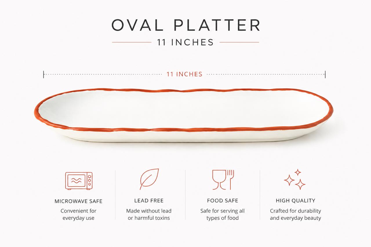 Artisanal Long Snack Platter (set of 1)