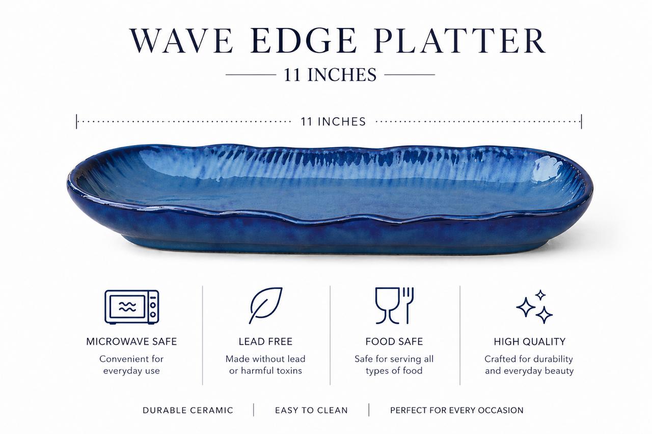 Artisanal Long Snack Platter (set of 1)