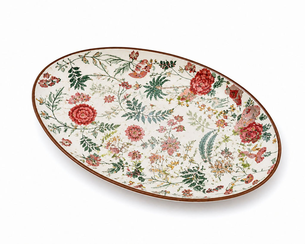 Flore Tropica Oval Snack Platter (set of 1)