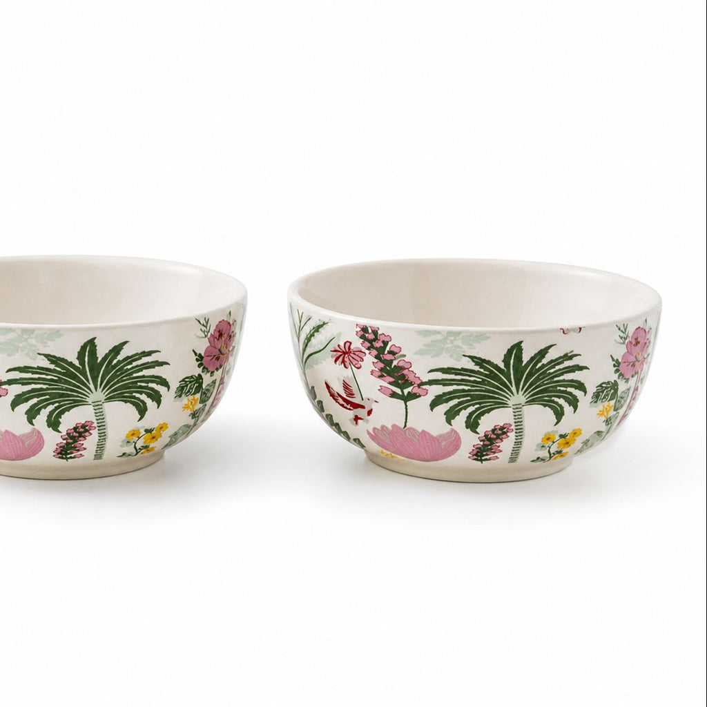Flore Tropica Serving Bowl Set (set of 2)