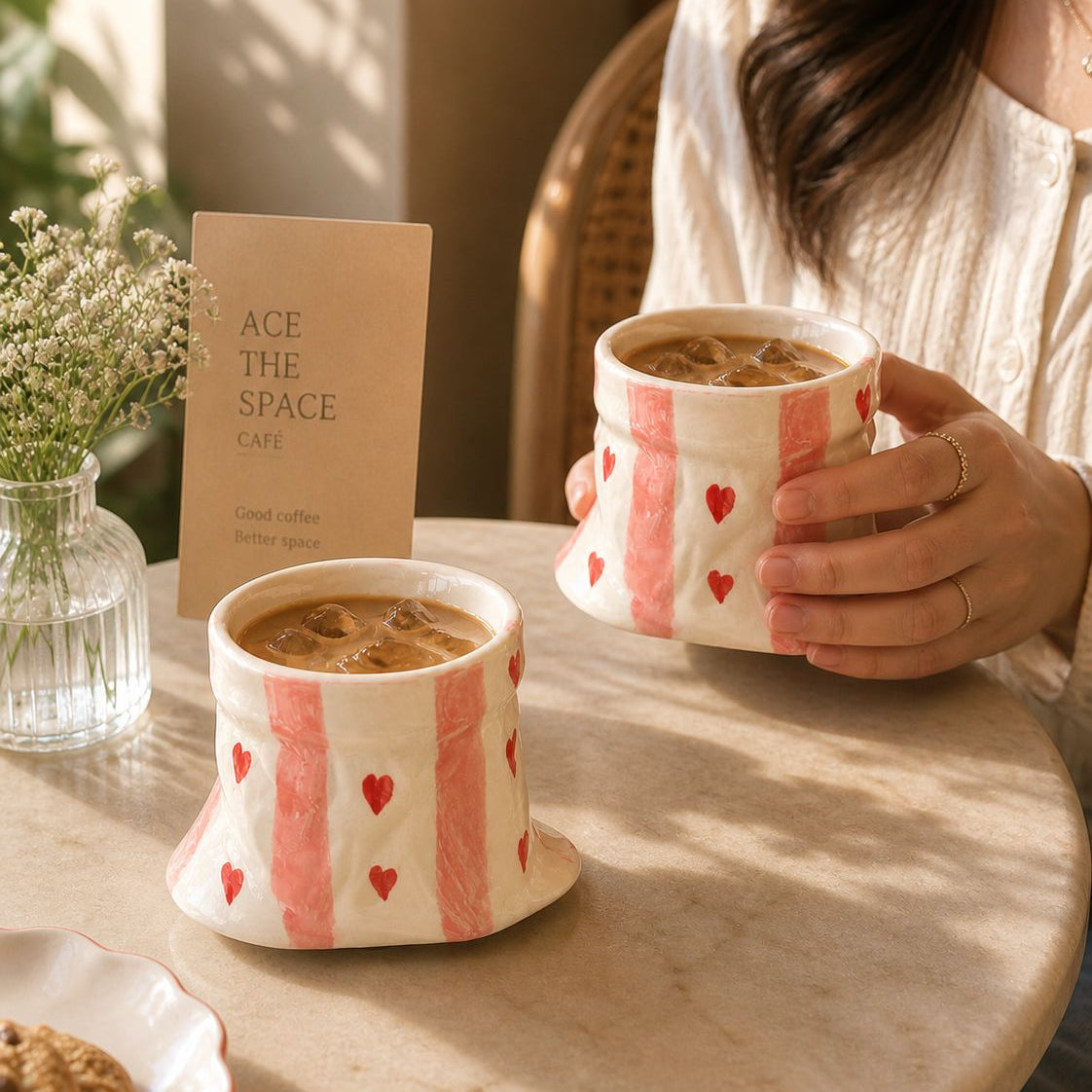 HEART POUCH COFFEE CUP (Set of 2) | Perfect gifting option