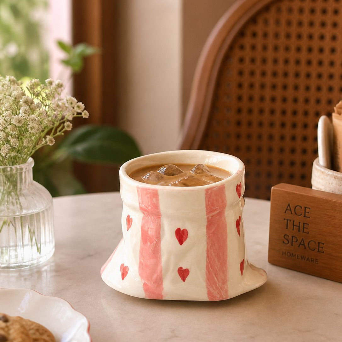 HEART POUCH COFFEE CUP (Set of 2) | Perfect gifting option