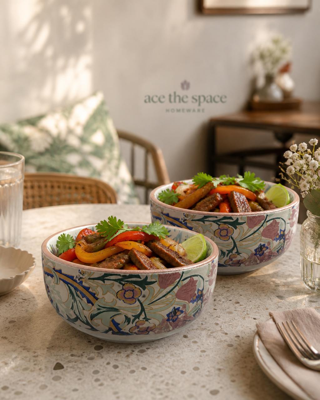 Pink Petal Isle Serving Bowl Set (set of 2)
