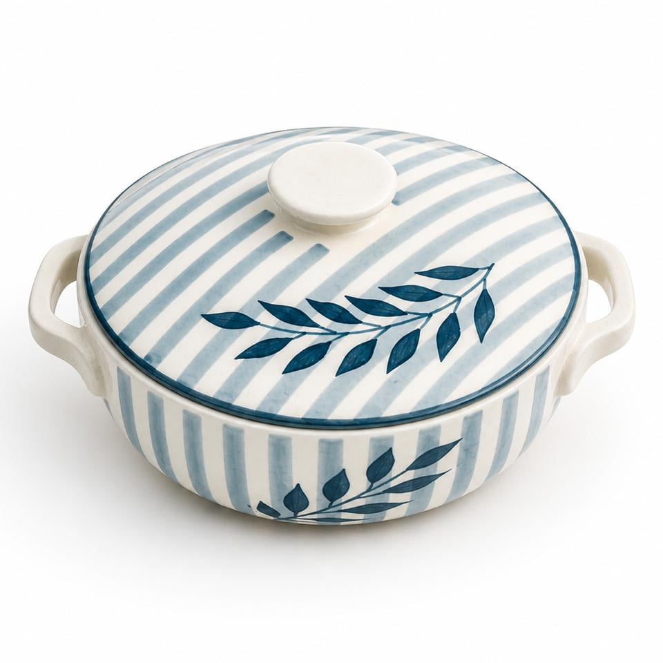 Blue Petal Casserole | Ceramic