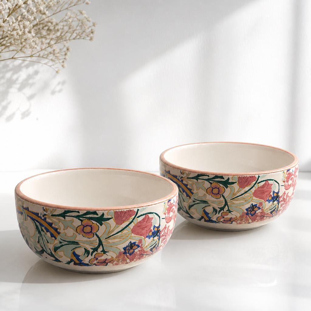 Pink Petal Isle Serving Bowl Set (set of 2)
