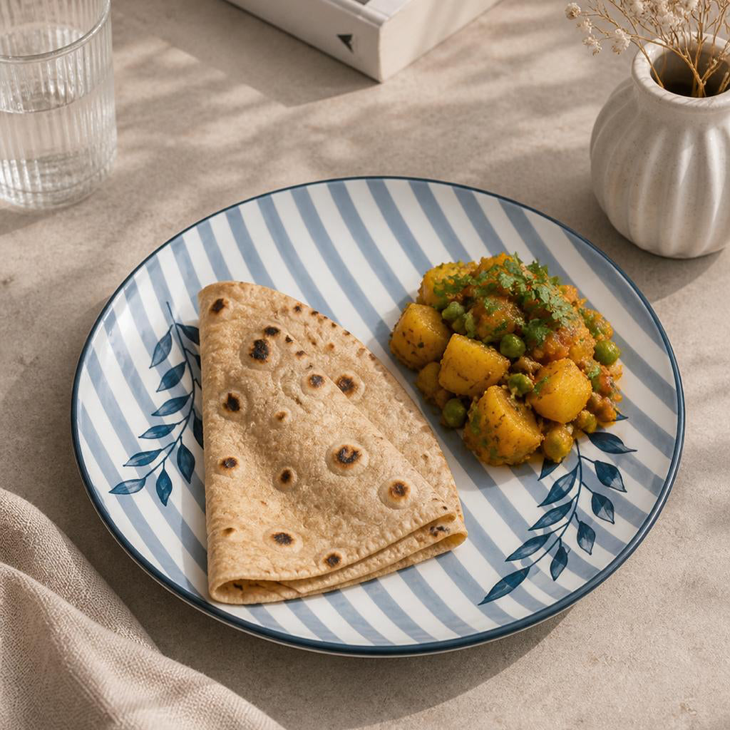Blue Petal Dinner Plate | Ceramic