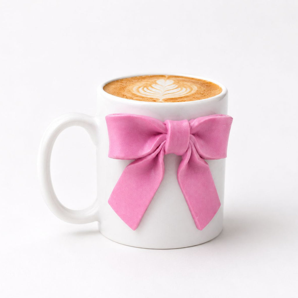 PINK 3-D BOW COFFEE CUP (Set of 1) | Perfect gifting option