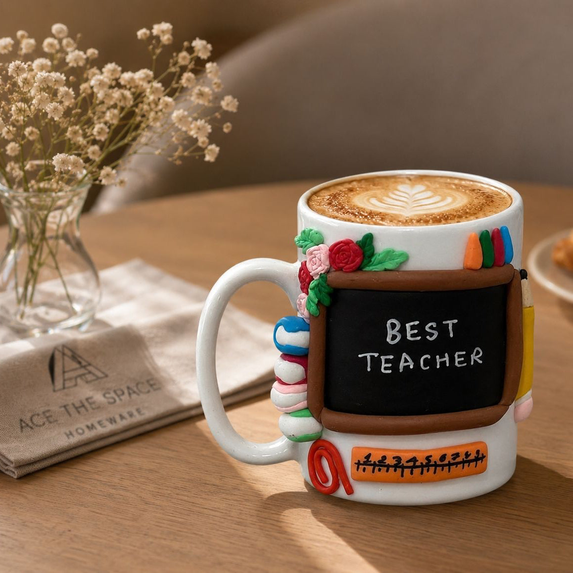 3-D BEST TEACHER'S COFFEE CUP (Set of 1) | Perfect gifting option
