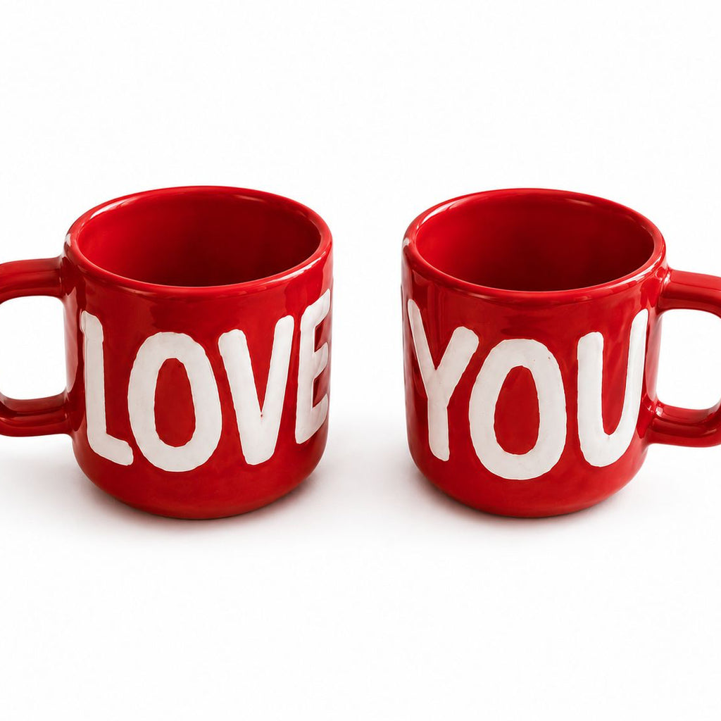 LOVE YOU COFFEE CUPS (Set of 2) | Perfect gifting option