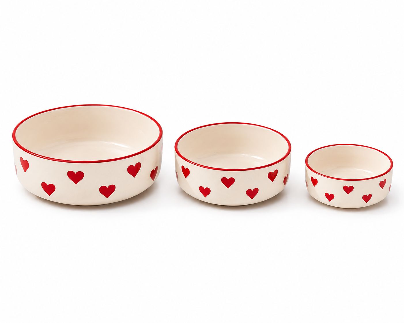 Happy Breakfast Bowls (Set of 3) | Ceramic