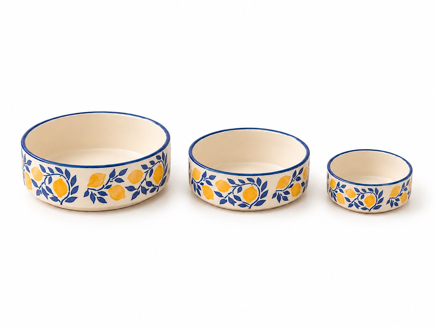 Happy Breakfast Bowls (Set of 3) | Ceramic