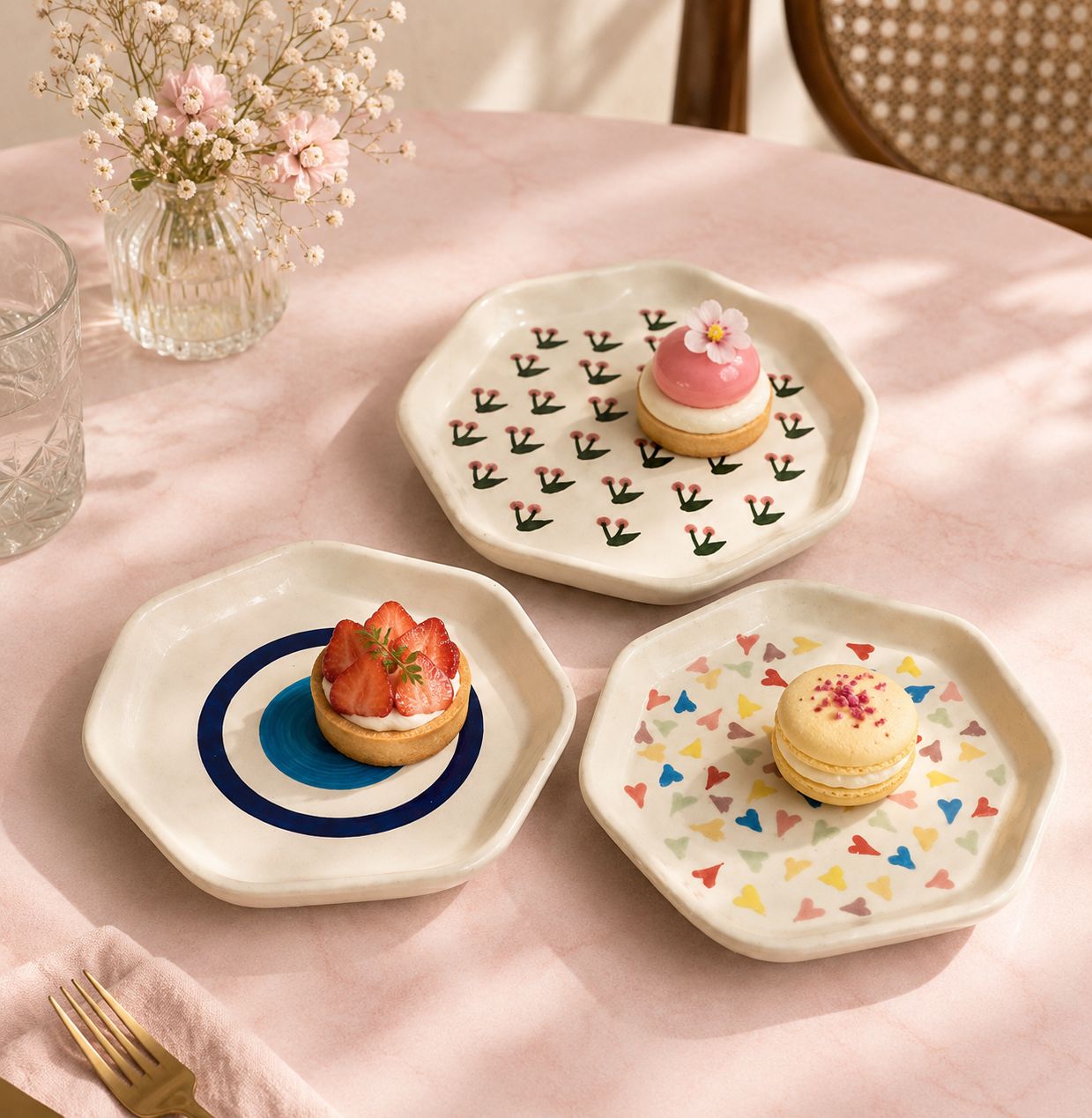 Bloom Dessert Plates (set of 3)