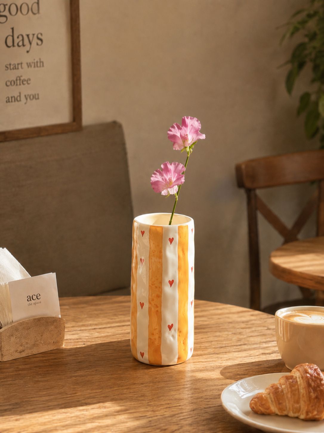 Blossom Grace Long Ceramic Vase | Perfect gifting option