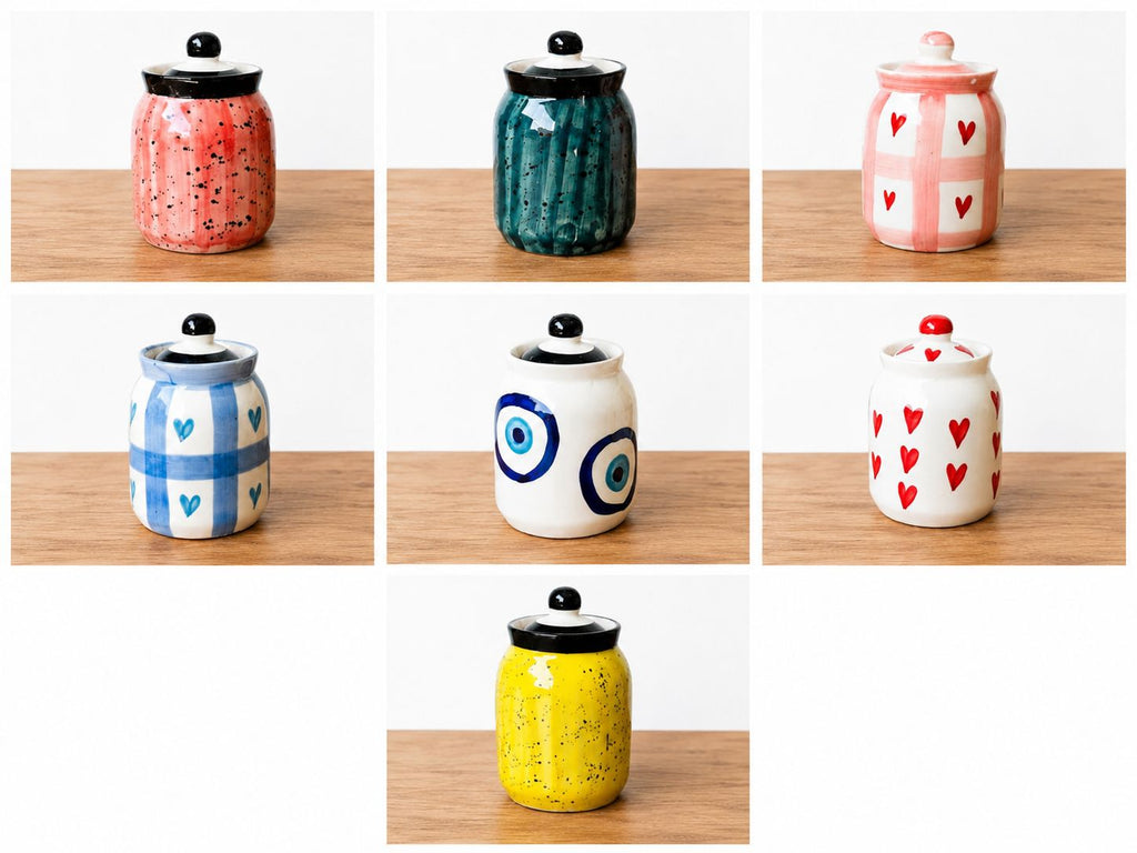 Ceramic Jar Set with  lid ( Set of 2) | Pinterest Inspired Design