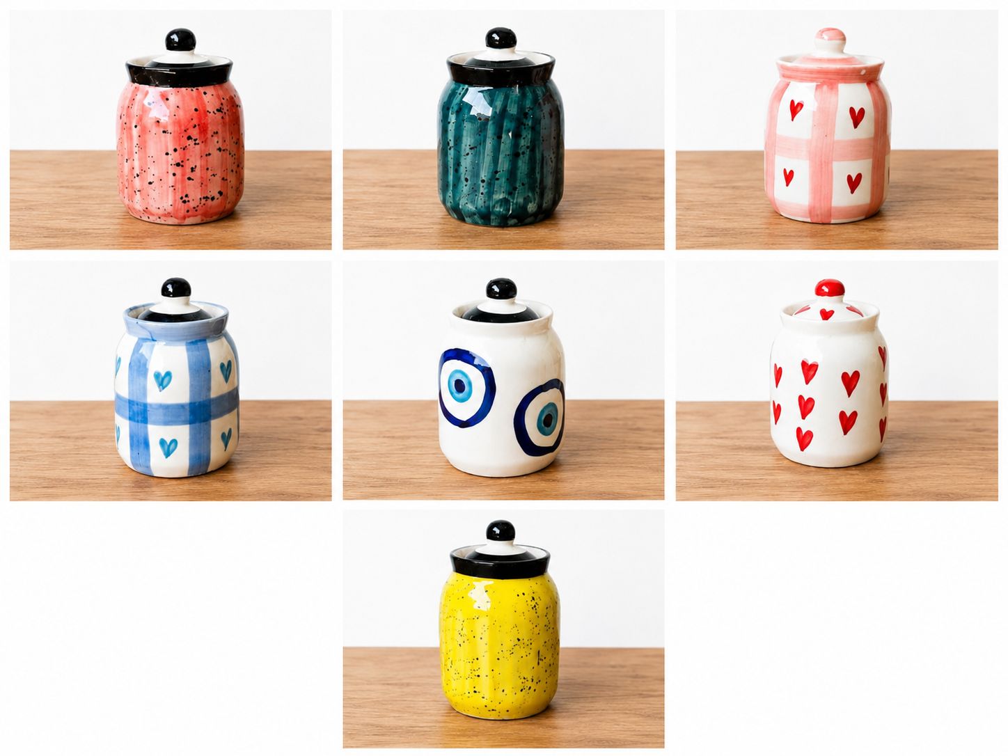 Ceramic Jar Set with  lid ( Set of 2) | Pinterest Inspired Design