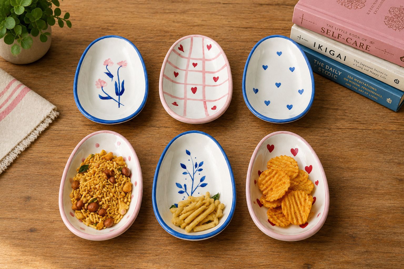 Elongated Snack Bowls (set of 1)