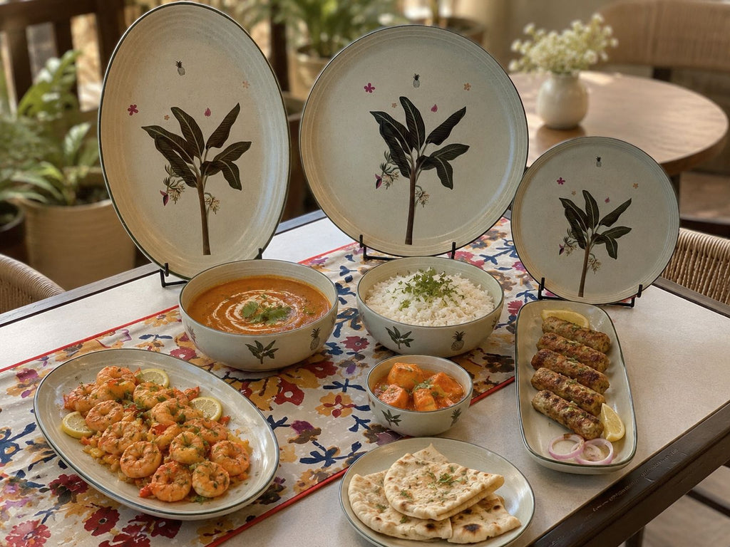 Palm Paradise Dinner Set | Porcelain
