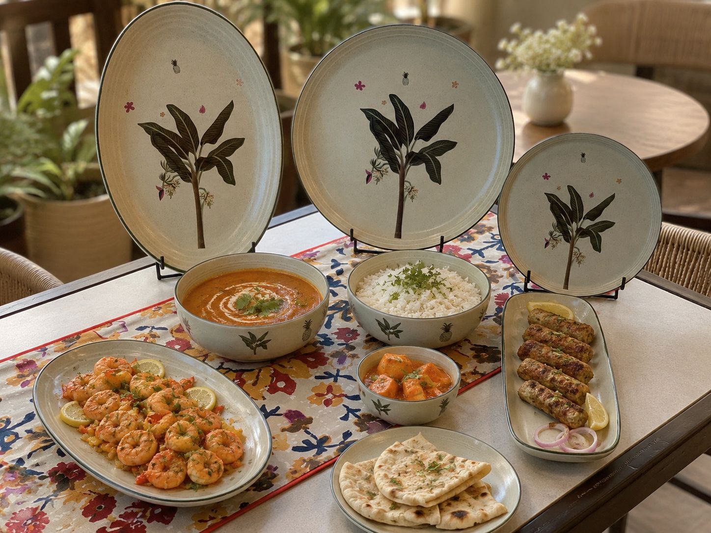 Palm Paradise Dinner Set | Porcelain