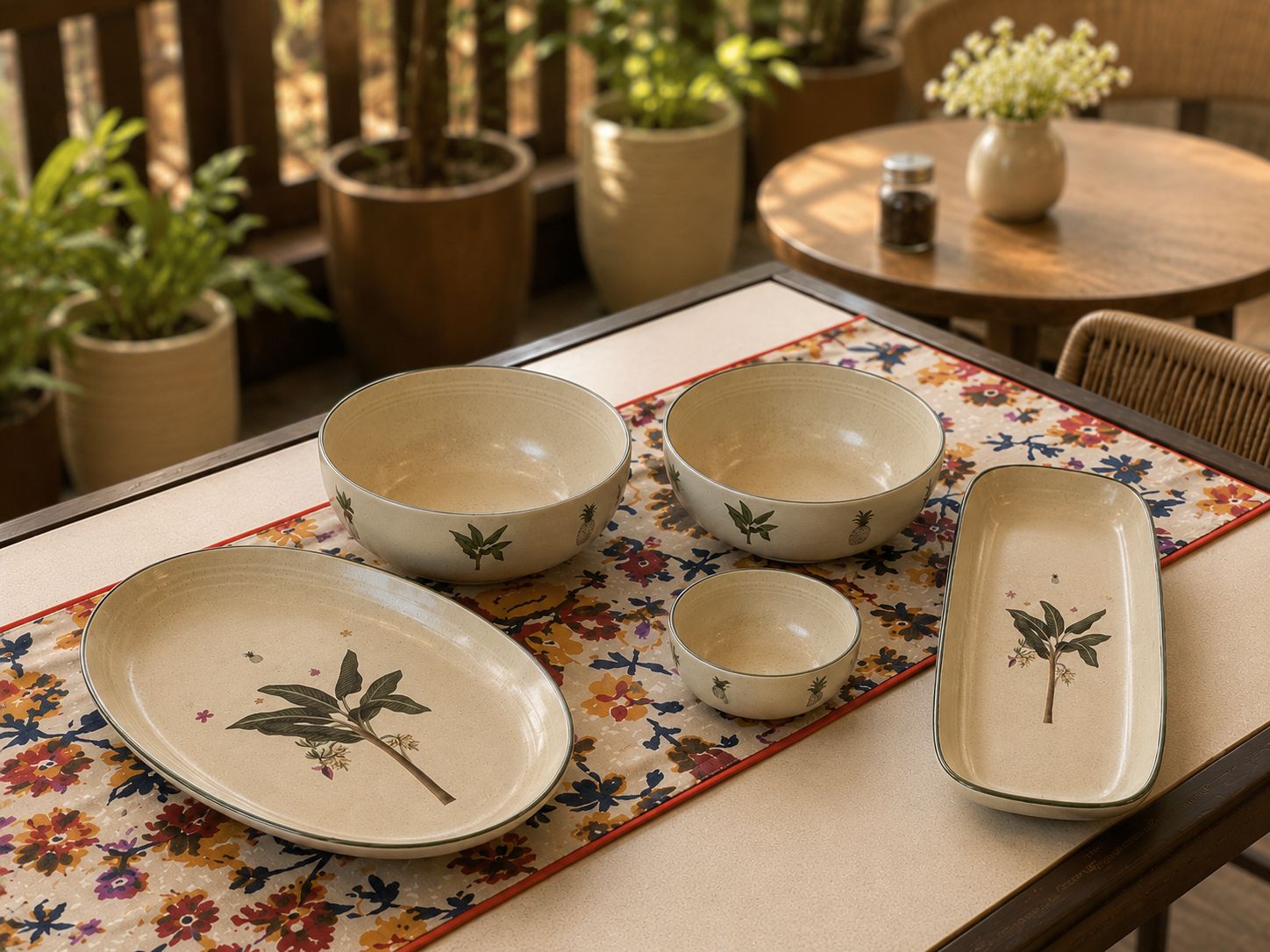 Palm Paradise Dinner Set | Porcelain