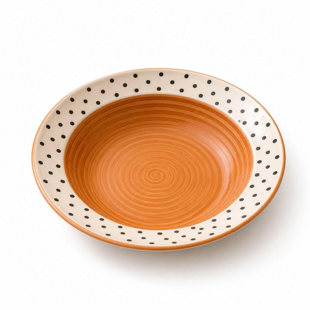 Polka Pop Pasta Plate (Set of 1 )| Ceramic