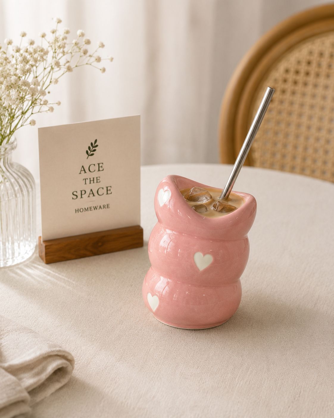 The Heart Edit Sipper with steel straw (Set of 1) | Pinterest Inspired Design