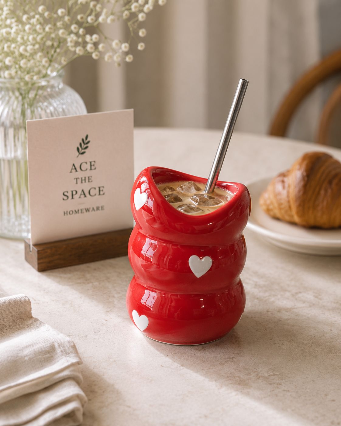 The Heart Edit Sipper with steel straw (Set of 1) | Pinterest Inspired Design