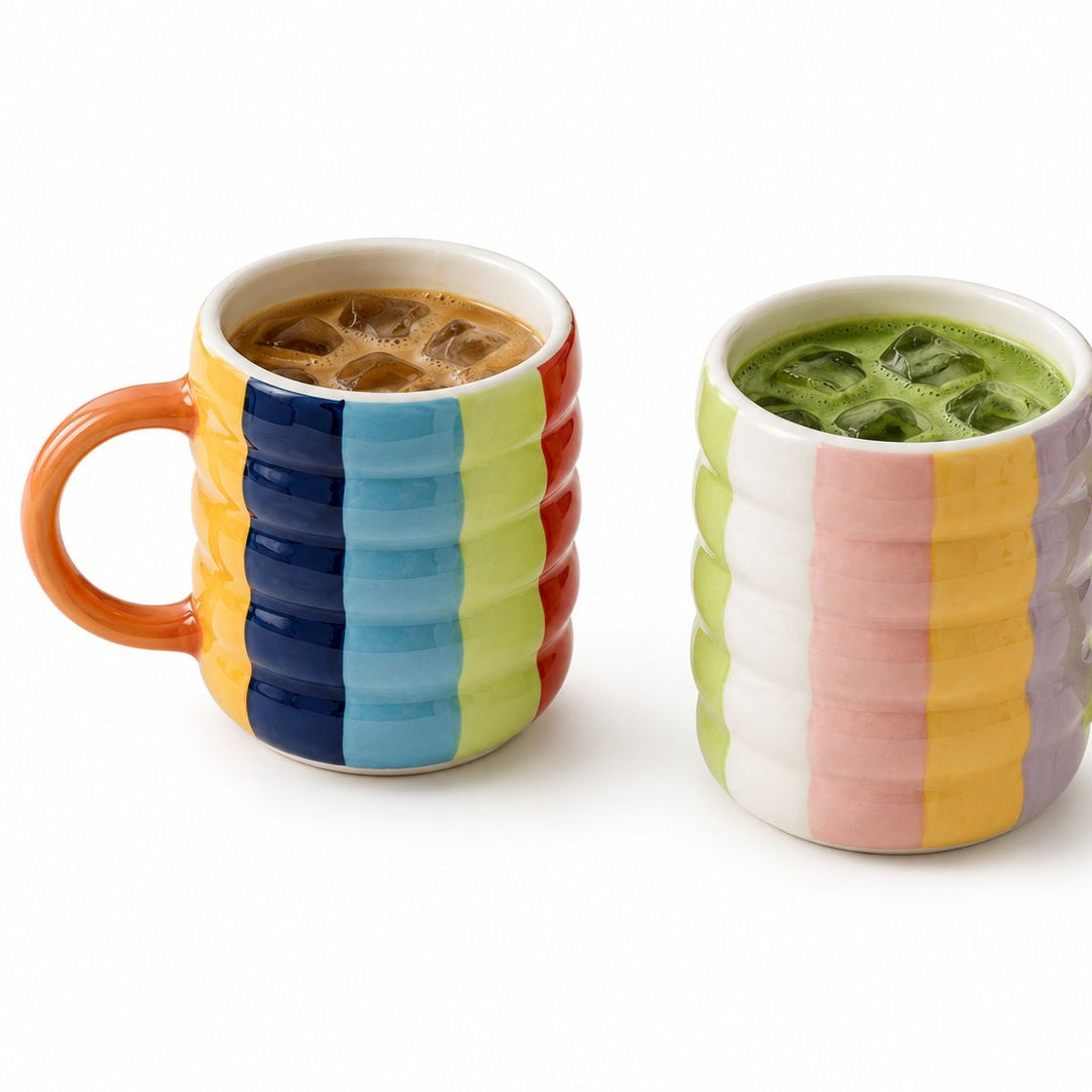 RAINBOW BUBBLE COFFEE CUPS (Set of 2) | Perfect gifting option