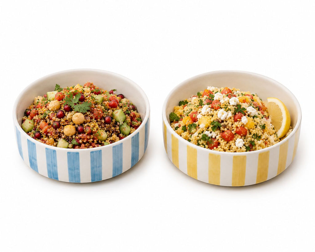 Stripe Love Breakfast/Snack Bowls (set of 2)