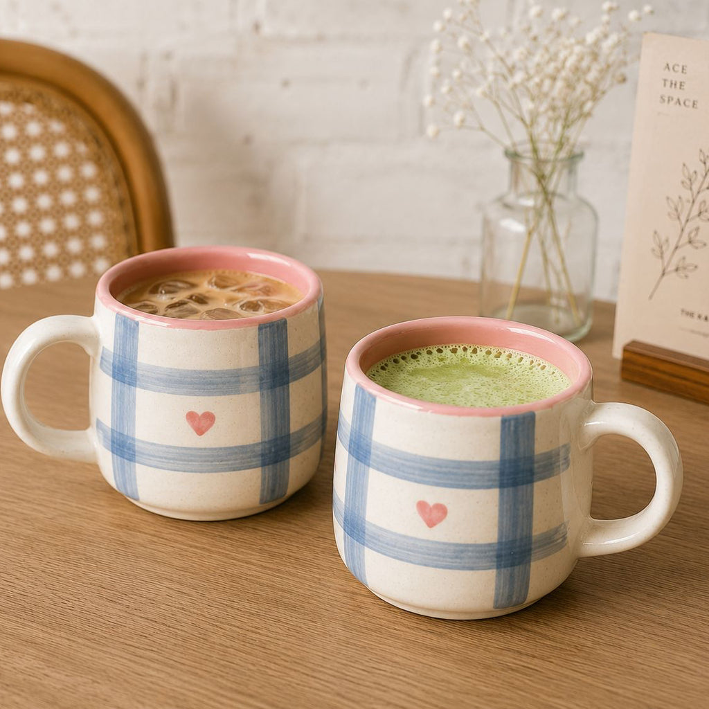 MONO HEARTS COFFEE CUPS (Set of 2) | Perfect gifting option