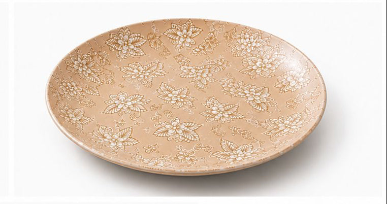 Whispering Golden Florals Dinner Set | Porcelain
