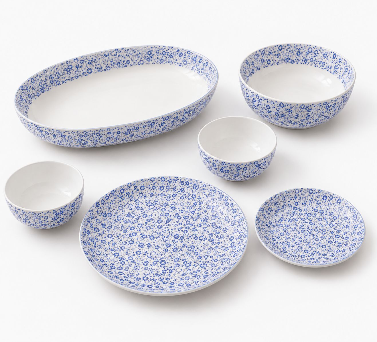 Azure Meadow Dinner Set | Porcelain