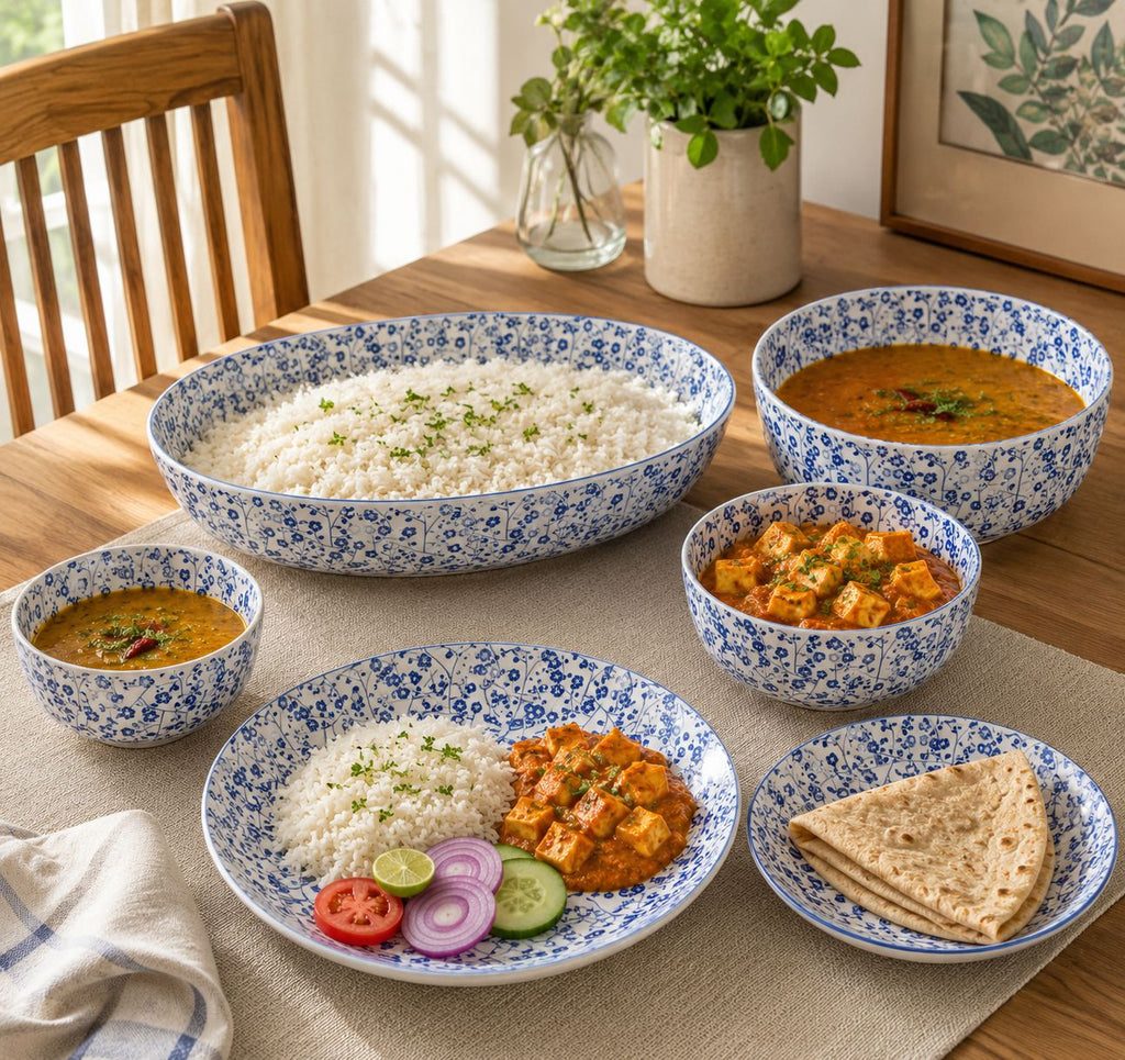Azure Meadow Dinner Set | Porcelain