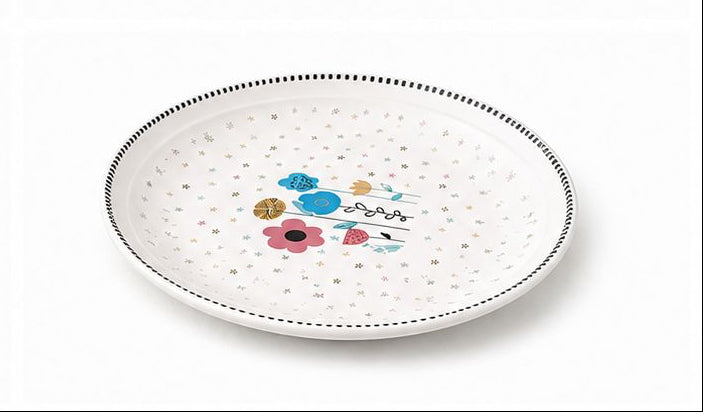 Set of six ceramic bowls with floral patterns on a white background