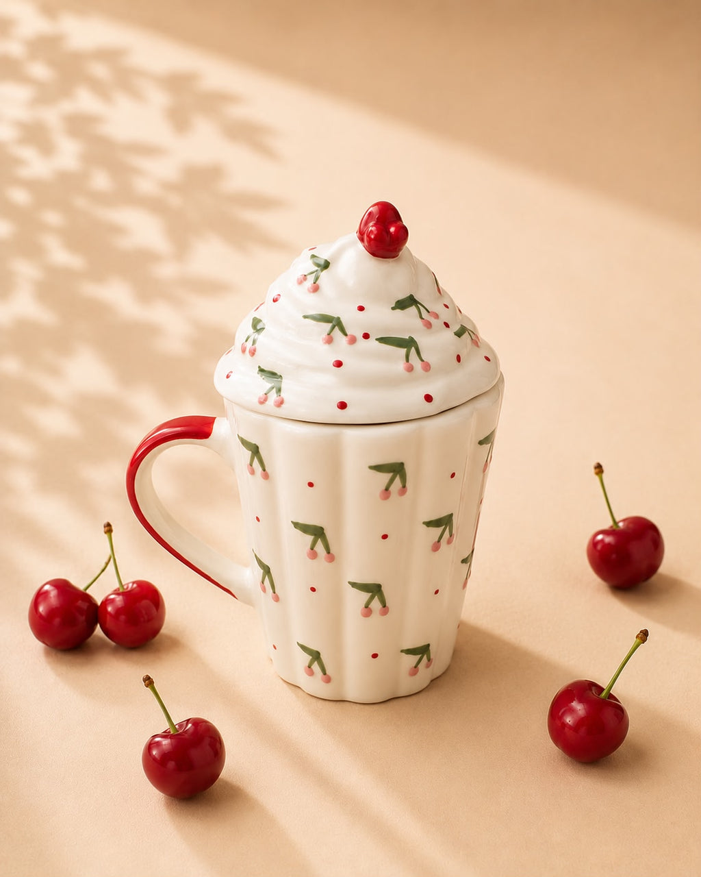 THE CHERRY Bliss CUP with lid (Set of 1) | Pinterest Inspired Design