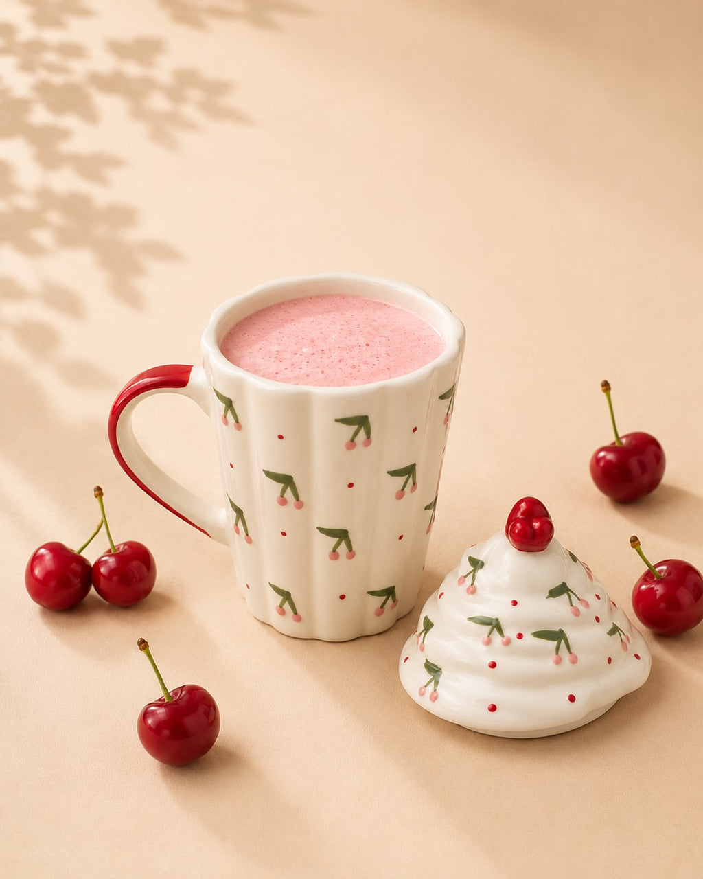 THE CHERRY Bliss CUP with lid (Set of 1) | Pinterest Inspired Design