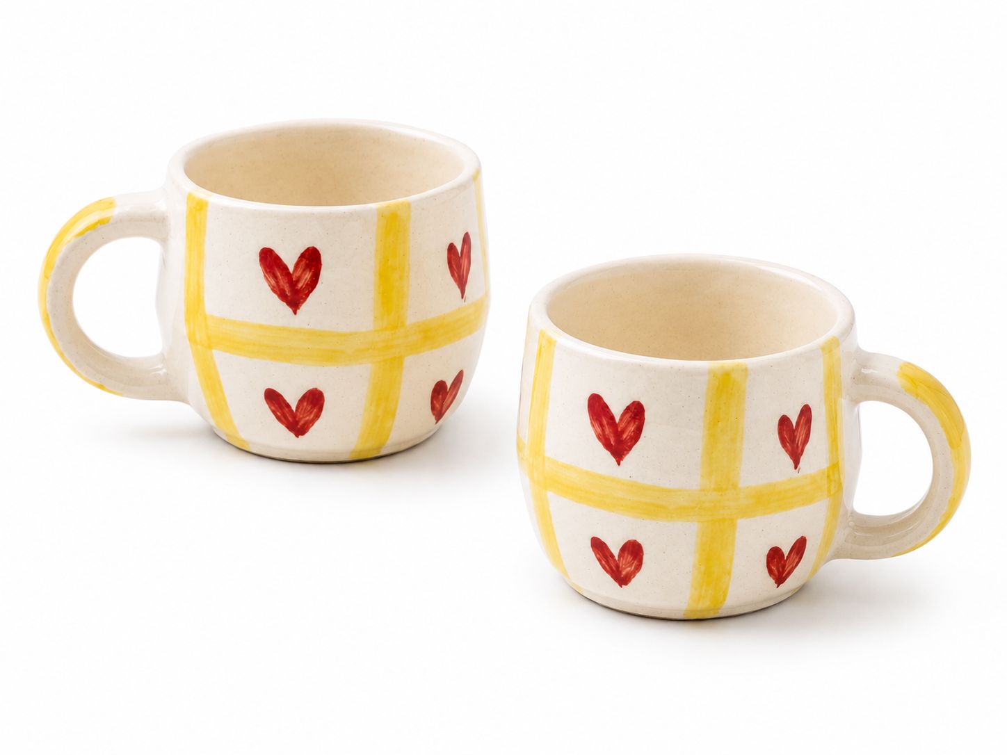 Golden Love Breakfast/Snack Bowl and Cup Set (set of 2)