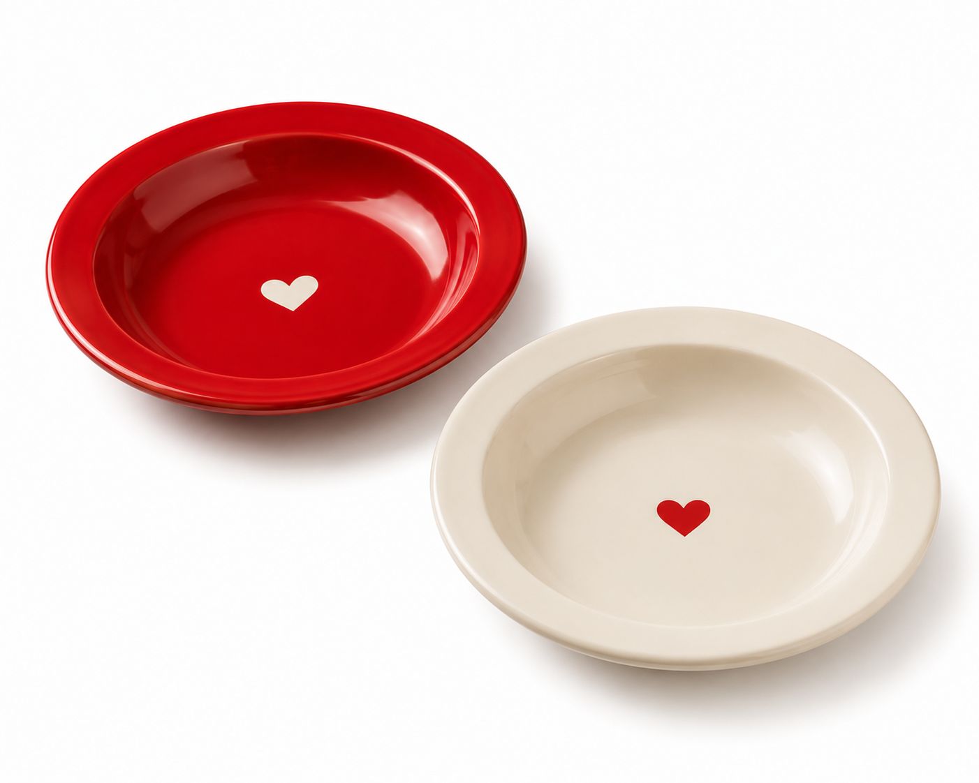 Mono Heart Pasta Plates  (Set of 1 )| Ceramic