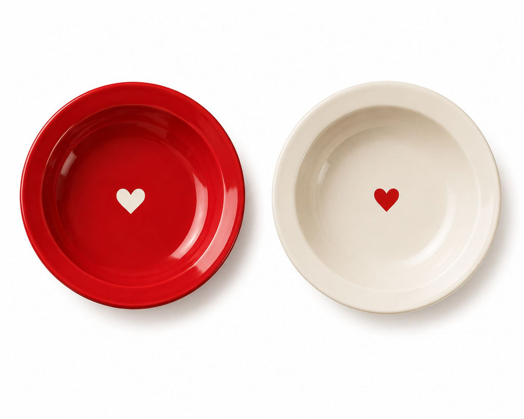 Mono Heart Pasta Plates  (Set of 1 )| Ceramic