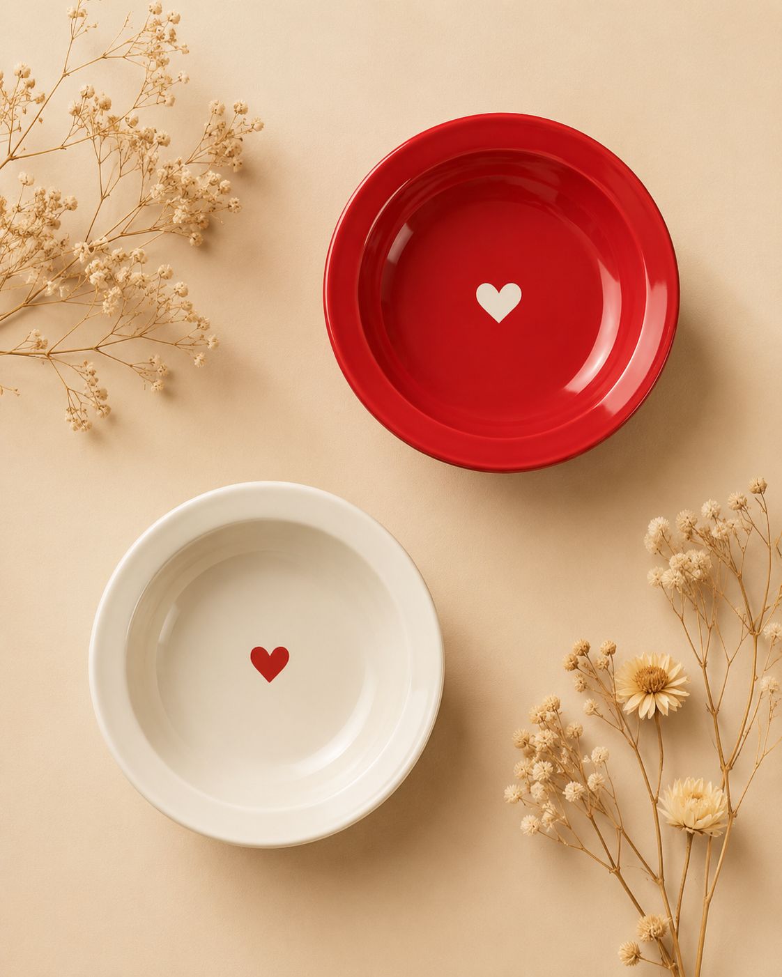 Mono Heart Pasta Plates  (Set of 1 )| Ceramic