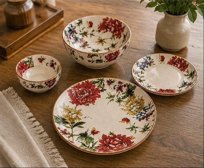 Blossom Elegance Dinner Set | Ceramic