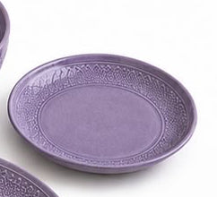 Lilac Embossed Dinner Set | Ceramic