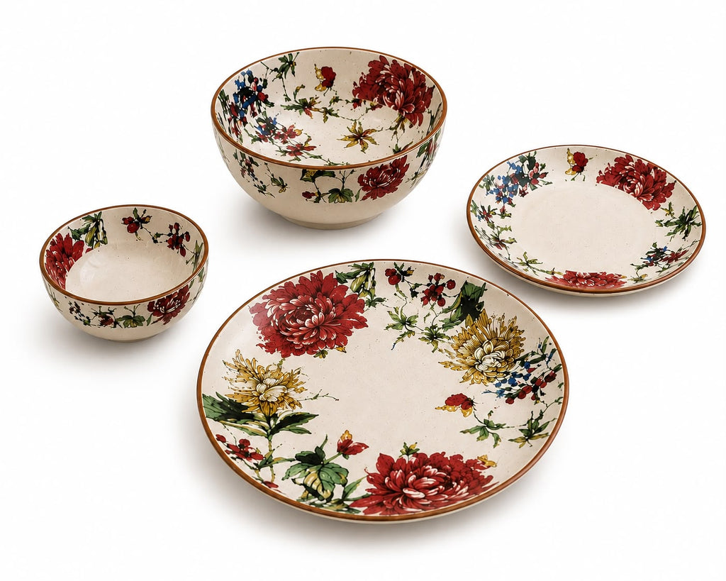 Blossom Elegance Dinner Set | Ceramic