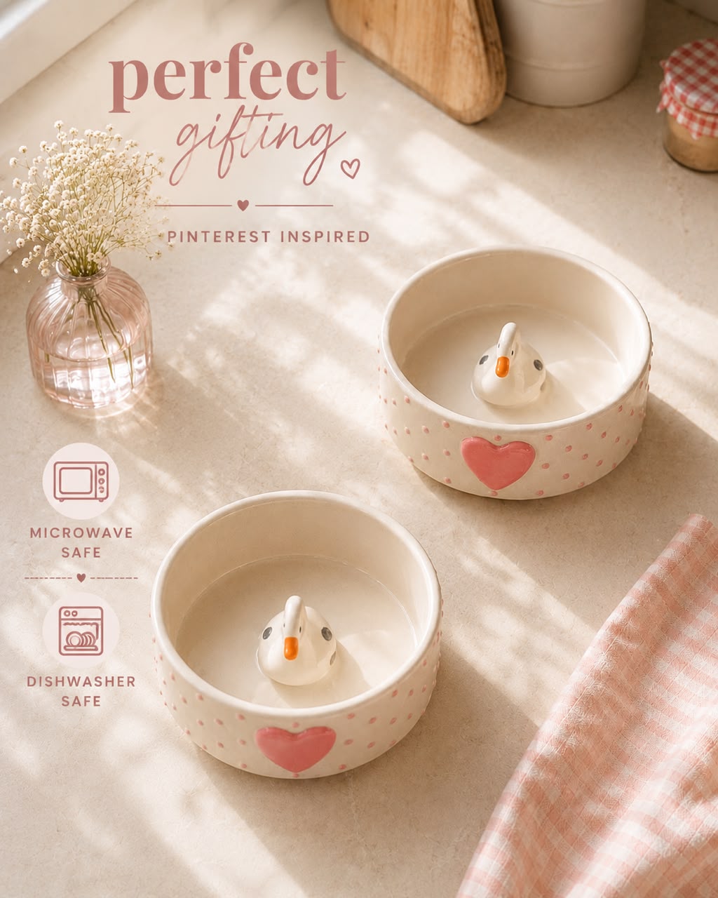 Playful Ducky Breakfast/Snack Bowls (set of 2)