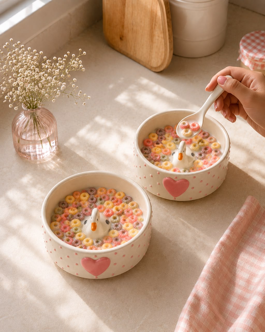Playful Ducky Breakfast/Snack Bowls (set of 2)