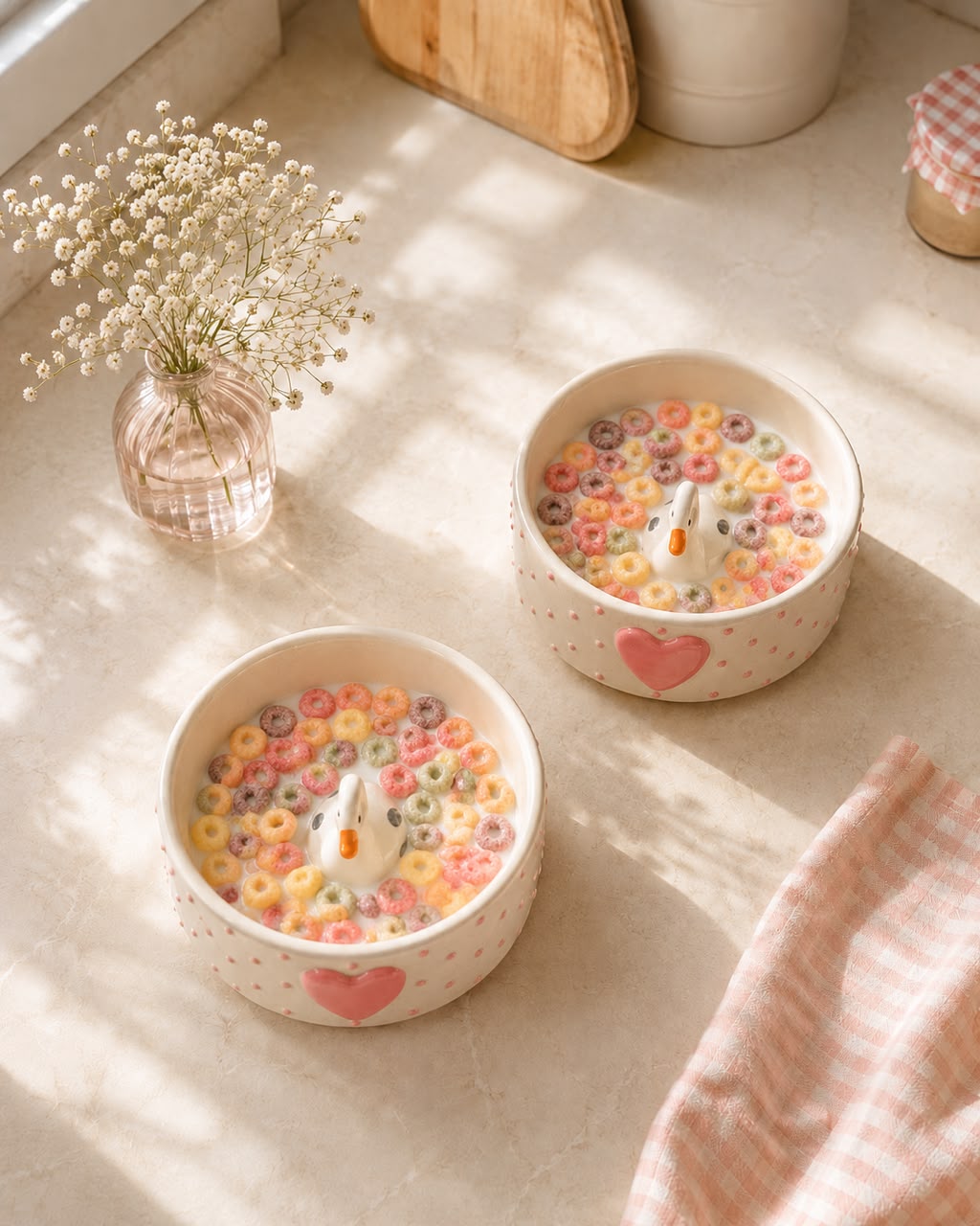 Playful Ducky Breakfast/Snack Bowls (set of 2)