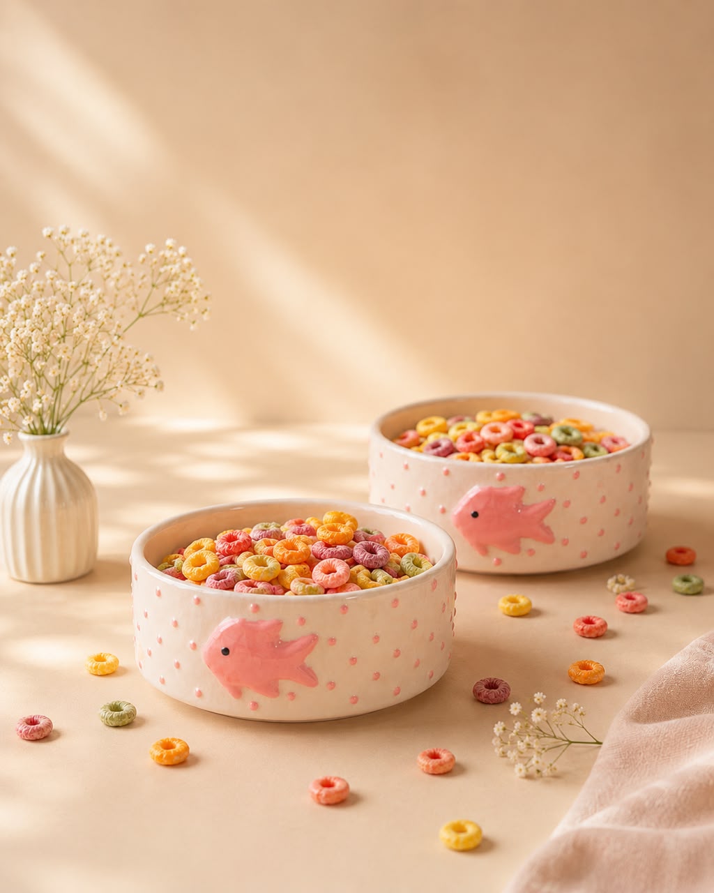 Happy Fish Breakfast/Snack Bowls (set of 2)