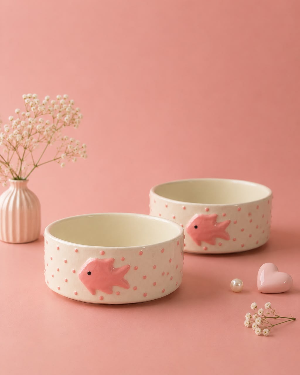 Happy Fish Breakfast/Snack Bowls (set of 2)