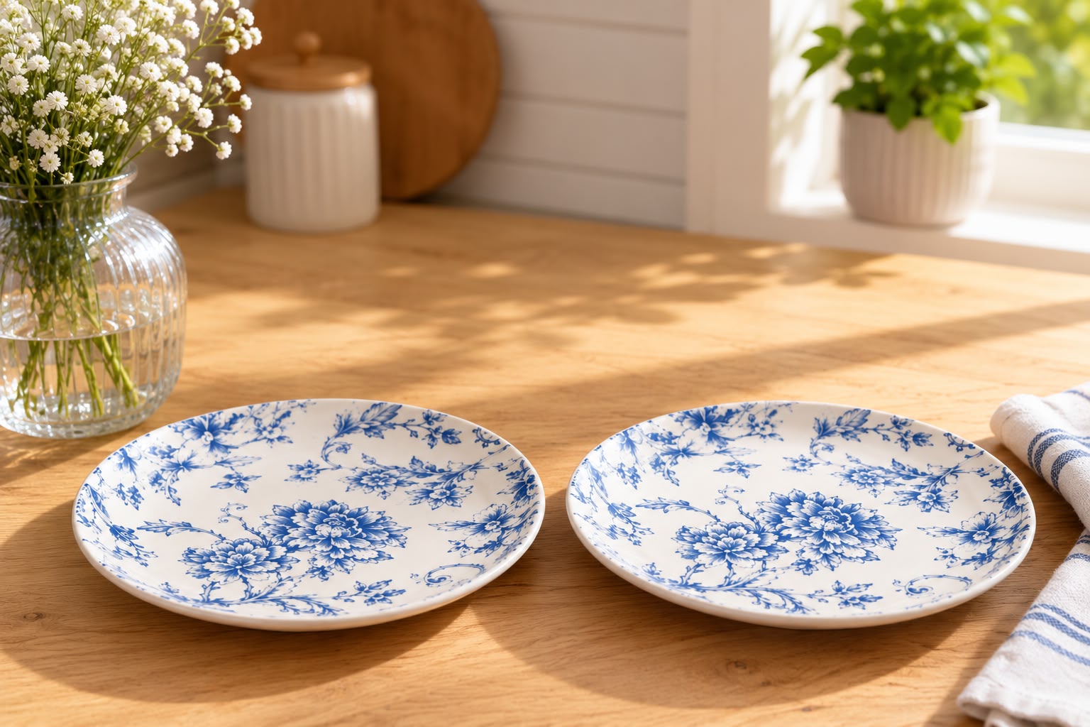Bluebird Botanica Snack Plates ( Set of 2) | Ceramic