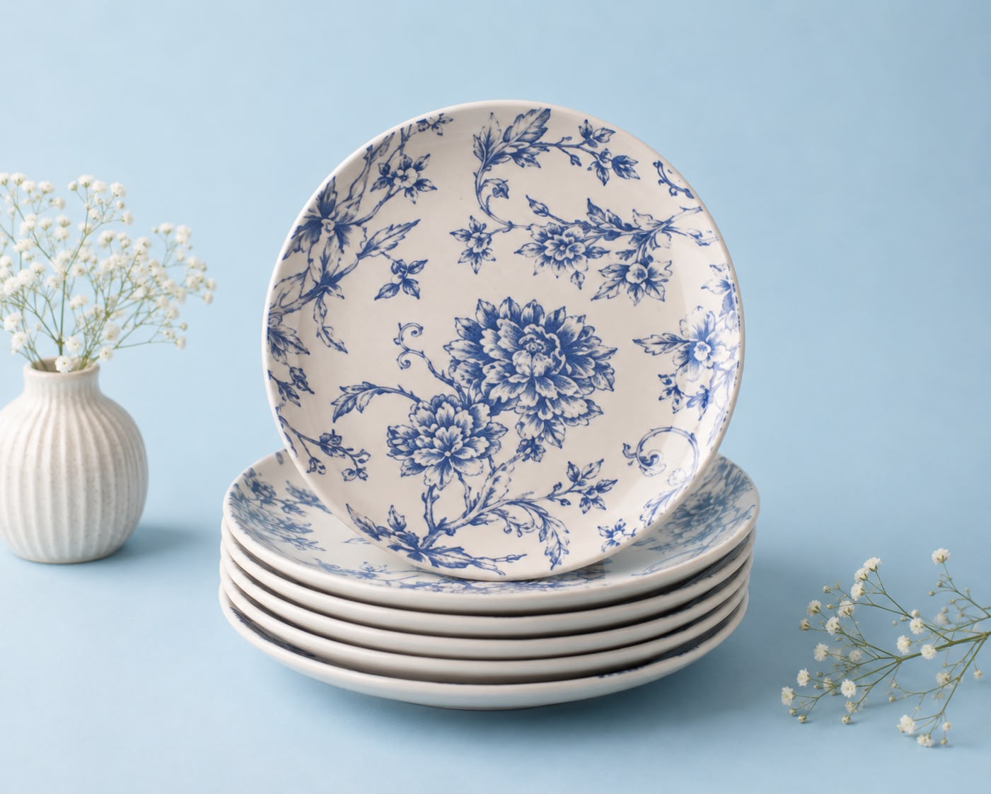 Bluebird Botanica Snack Plates ( Set of 2) | Ceramic