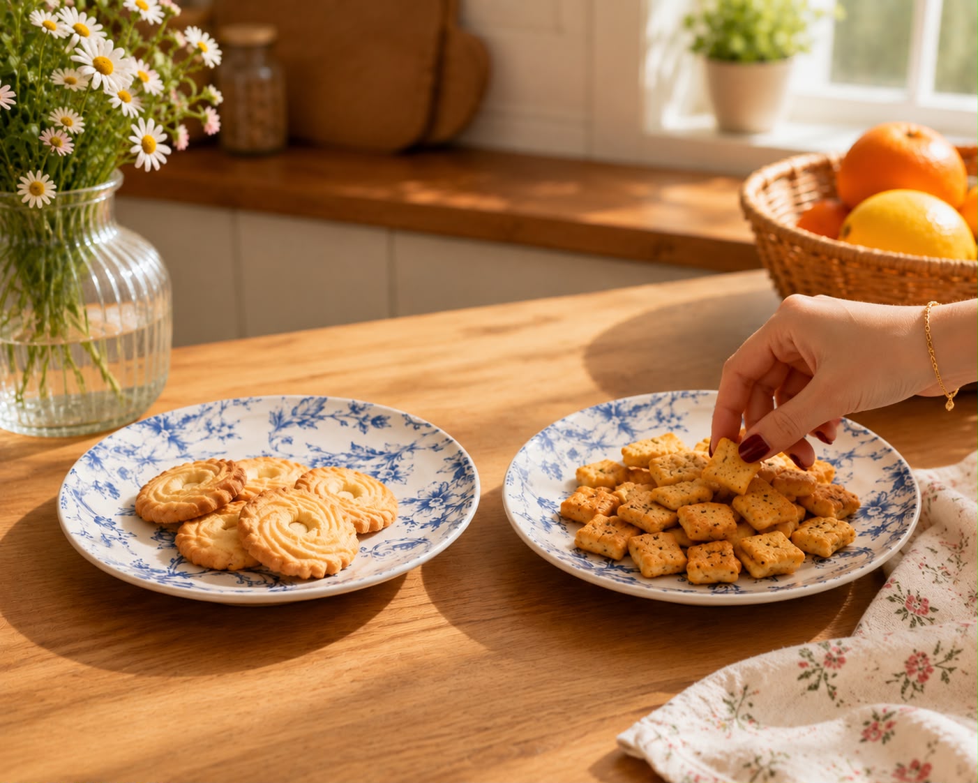Bluebird Botanica Snack Plates ( Set of 2) | Ceramic